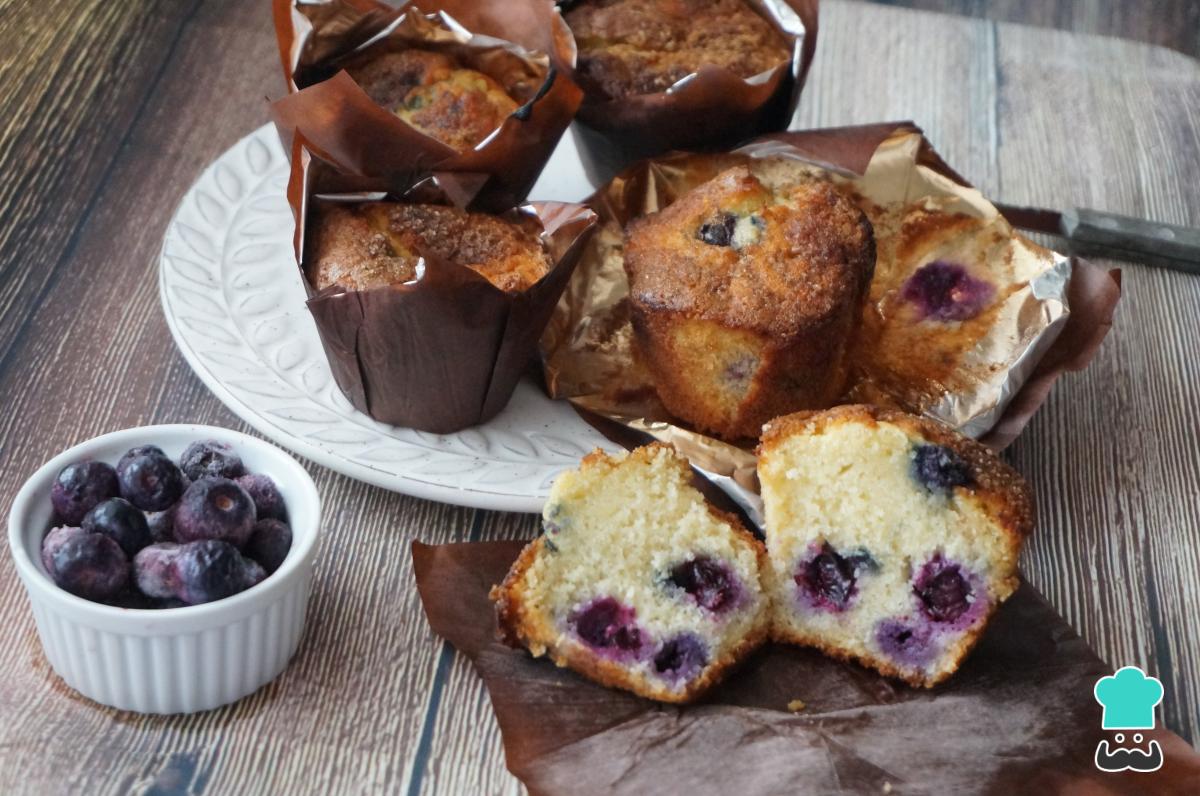 Receta de Muffins de arándanos