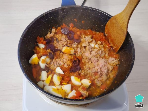 Receta de Arroz tapado de atún - Paso 5