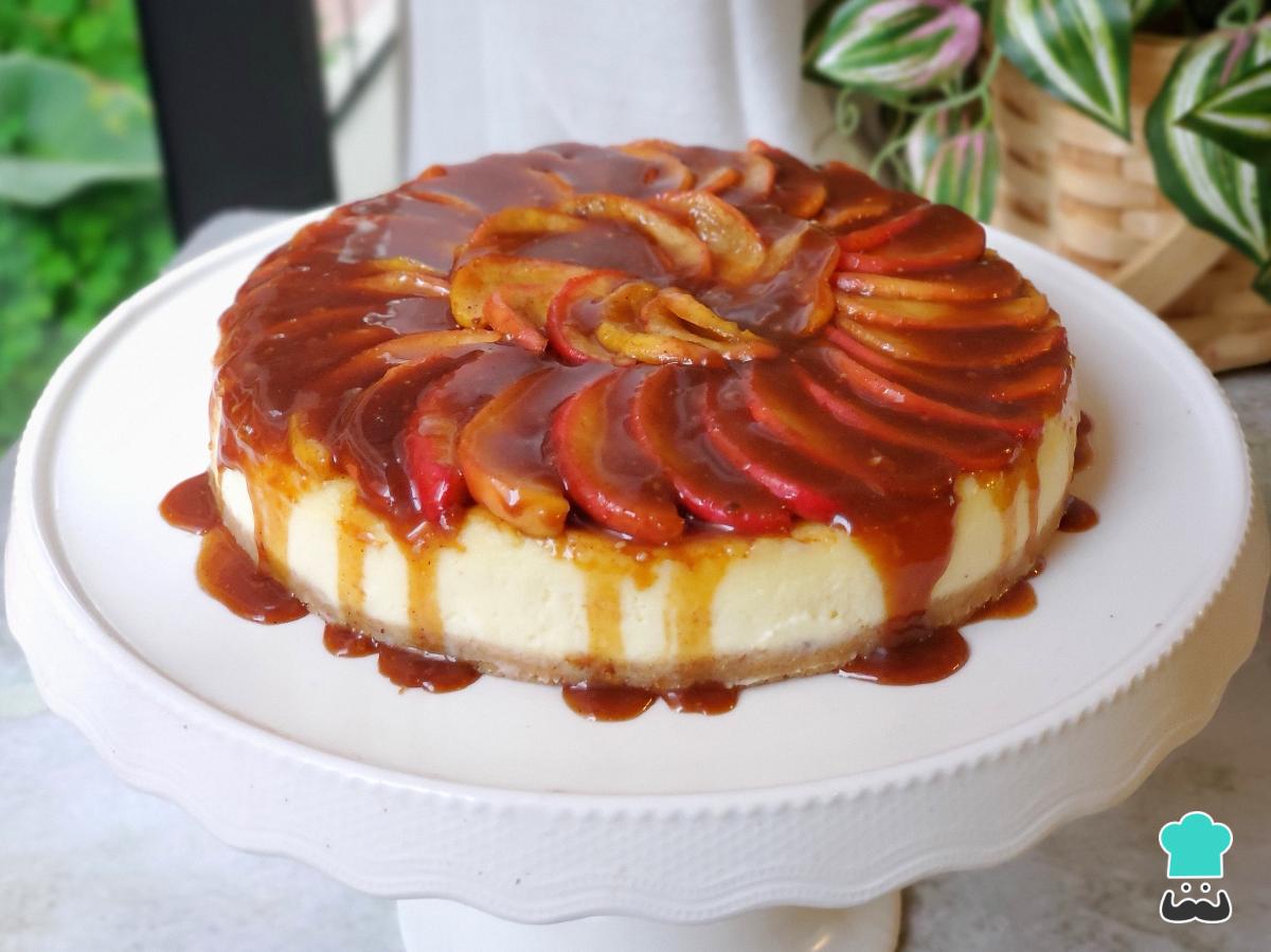 Receta de Tarta de queso y manzana