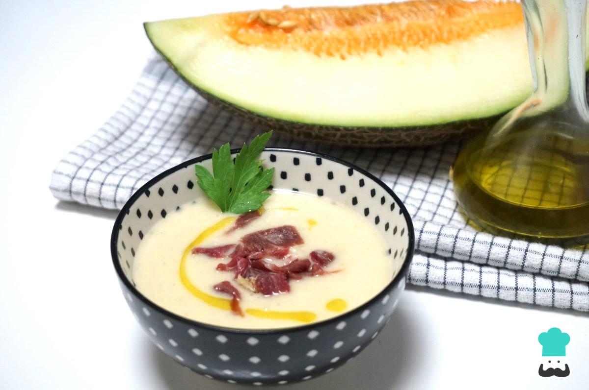 Receta de Gazpacho de melón con jamón