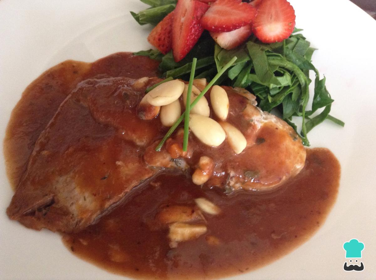 Receta de Pollo en salsa de almendras