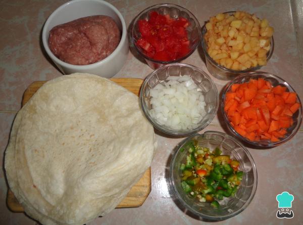 Chimichangas de ternera, receta tradicional mexicana