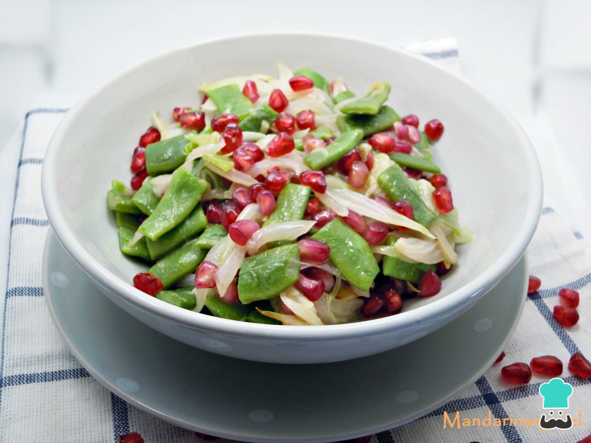 Receta de Judías verdes salteadas con cebolla