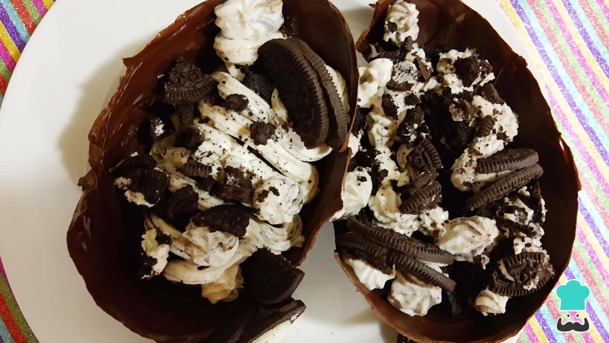 Receta de Huevos de Pascua rellenos de Oreo
