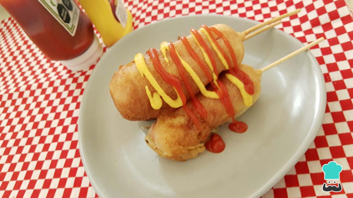 Receta de Banderillas con harina de hotcakes