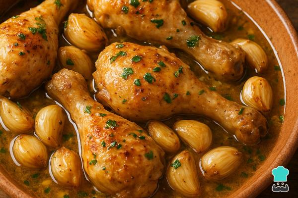 Recetas caseras de la abuela - Pollo al ajillo