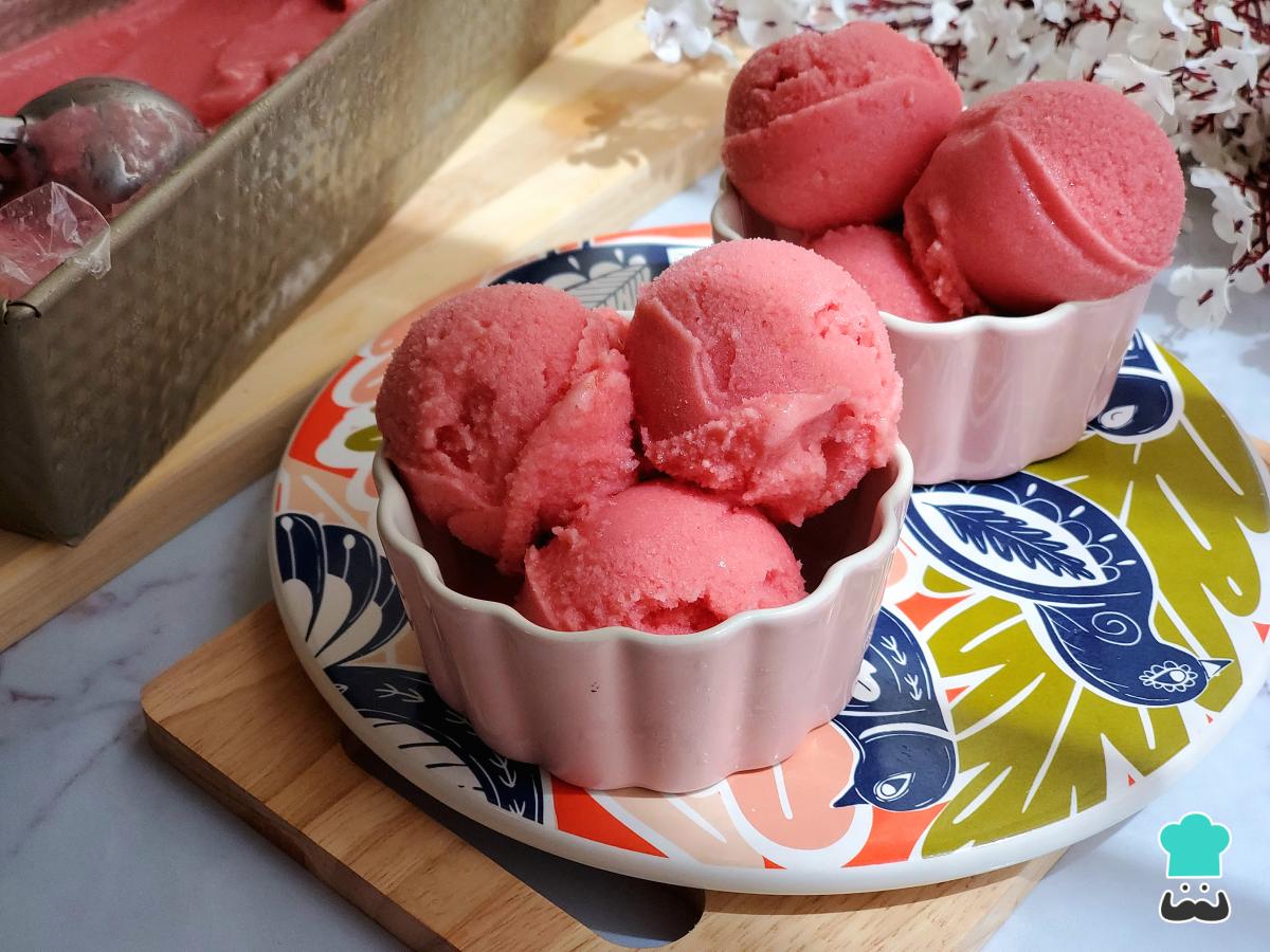 Receta de Helado casero de fresa