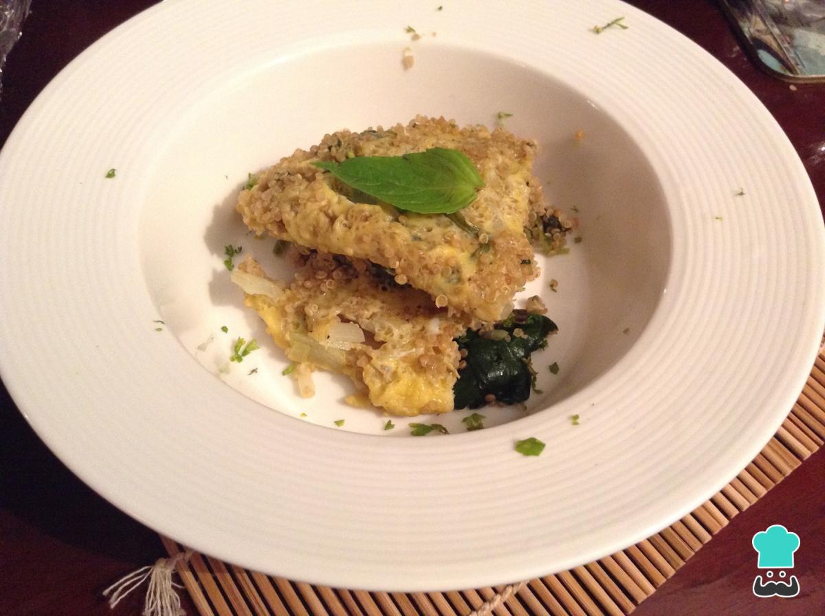 Receta de Tortilla de quinoa y verduras