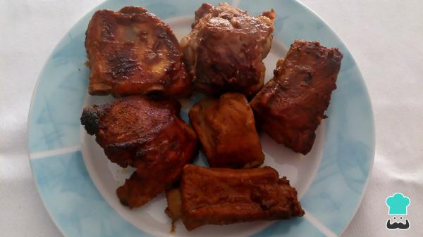 Receta de Costillas al horno con miel y curry