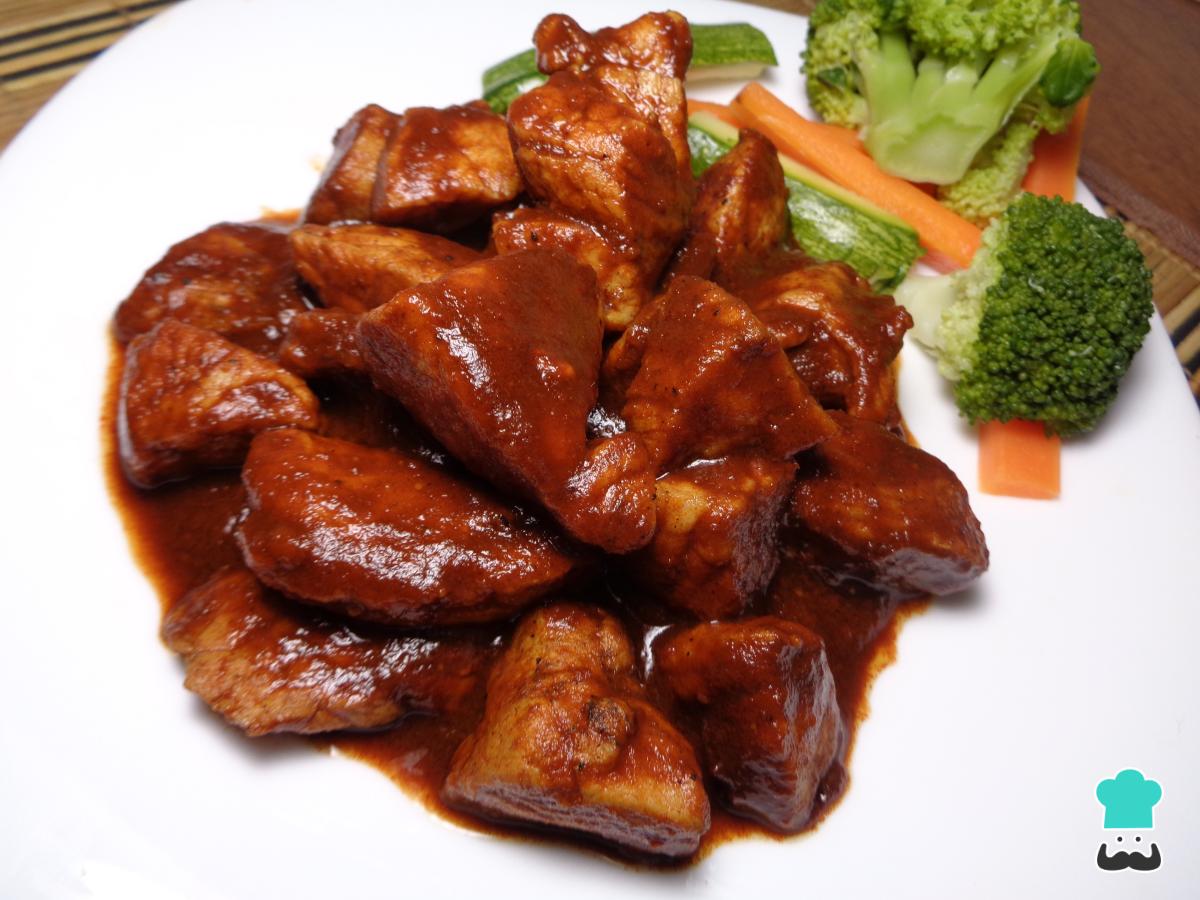 Receta de Lomo enchilado con guajillo