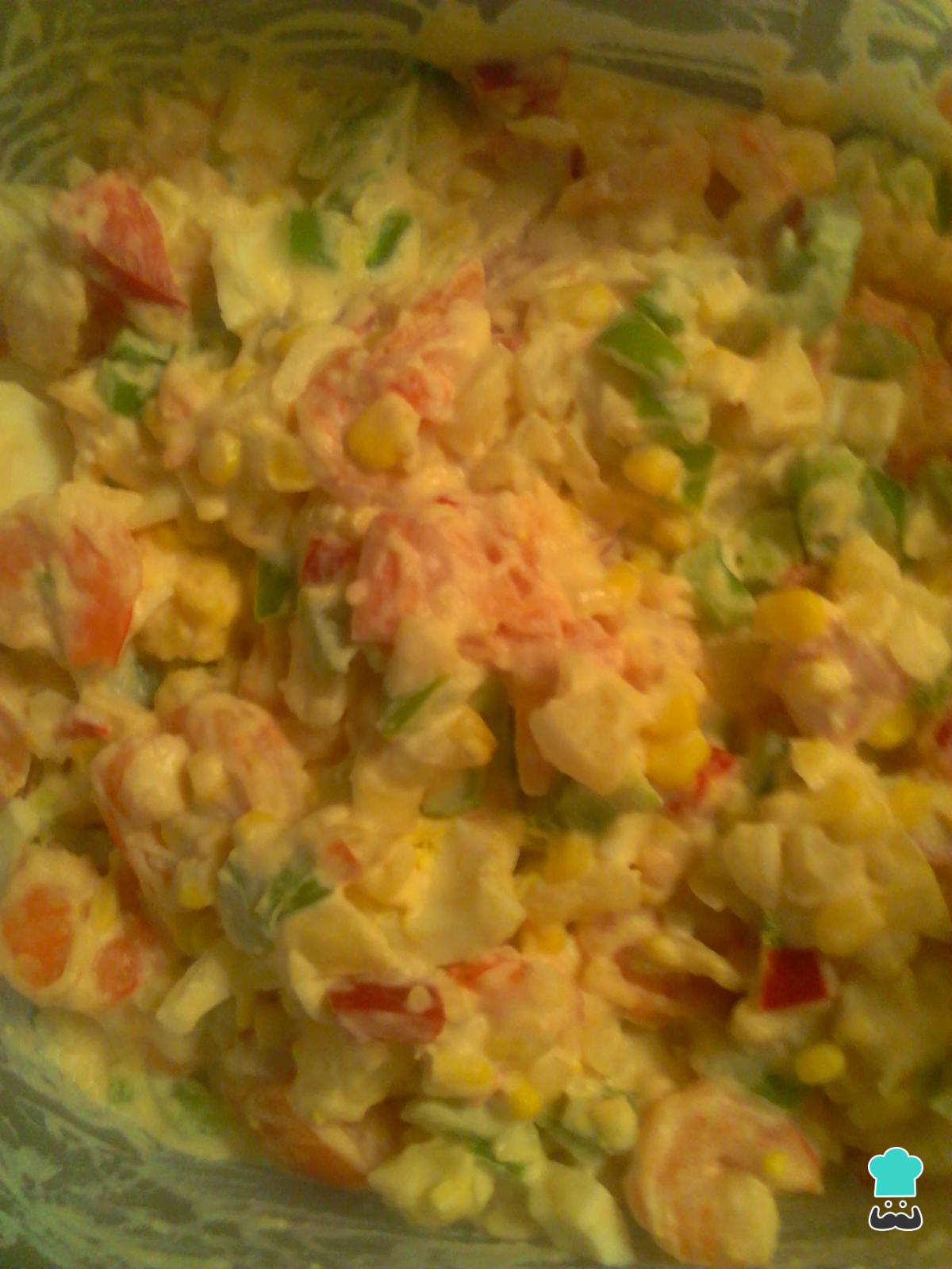 Receta de Papas y Camarones en ensalada