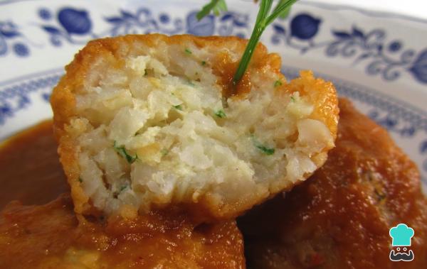 Receta de Albóndigas de pescado con arroz