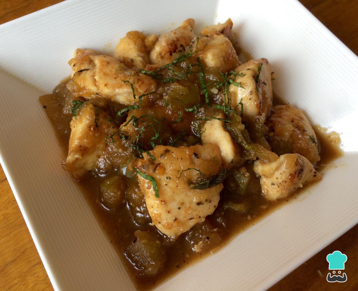 Receta de Pollo con chutney de manzana