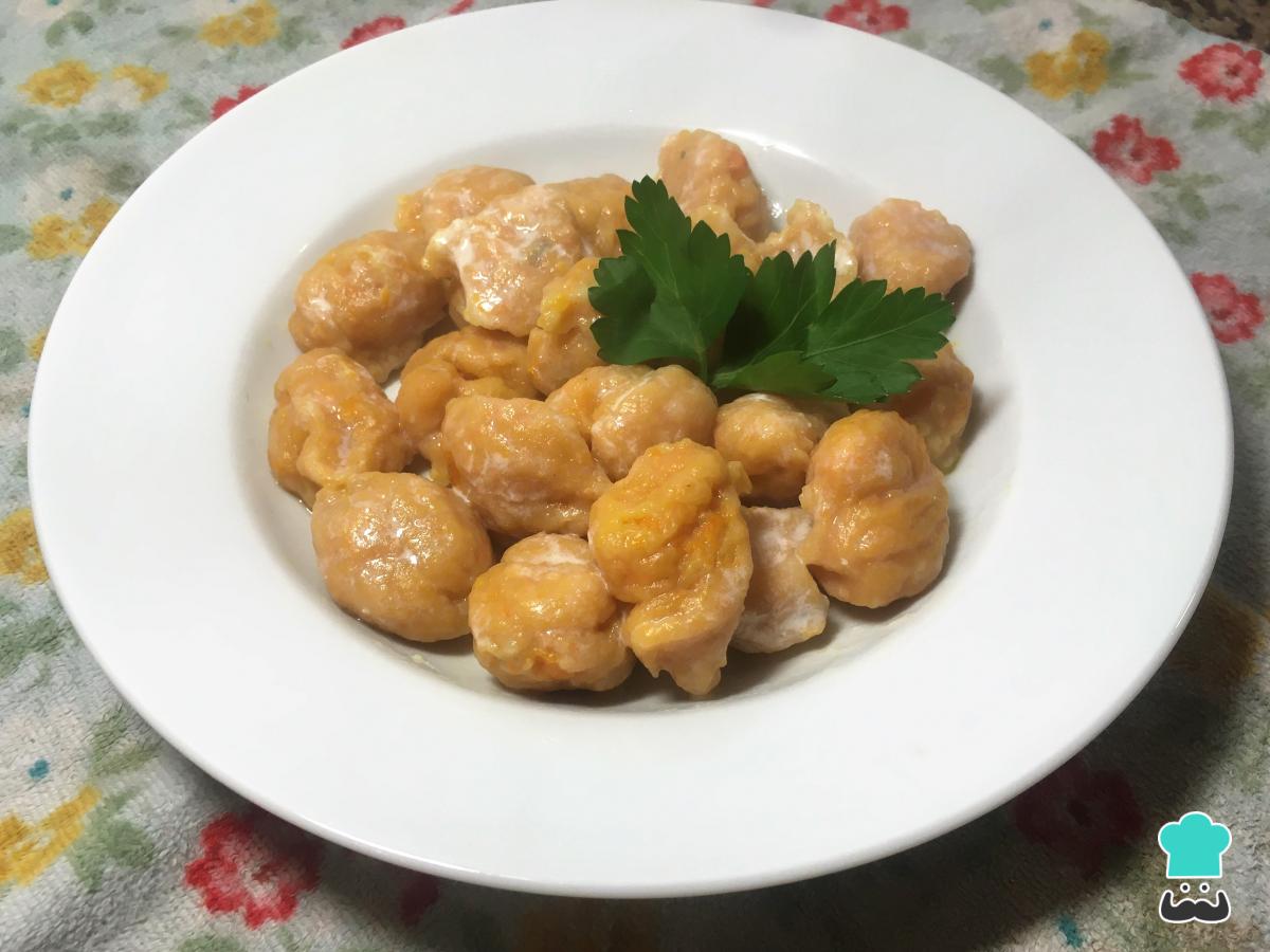 Receta de Ñoquis de calabaza sin harina