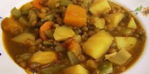 Receta de Sopa de lentejas con verduras al vapor