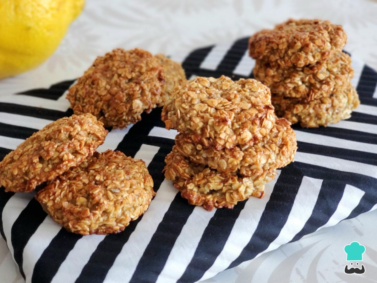 Receta de Galletas de avena, plátano y huevo