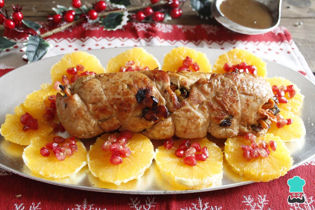 Receta de Pechuga de pavo rellena para Navidad