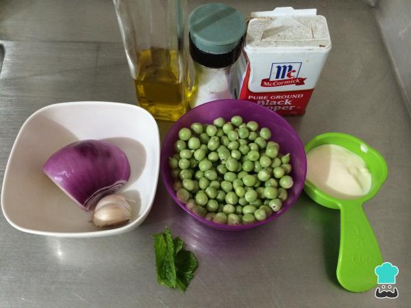 Receta de Crema de guisantes y menta - Paso 1