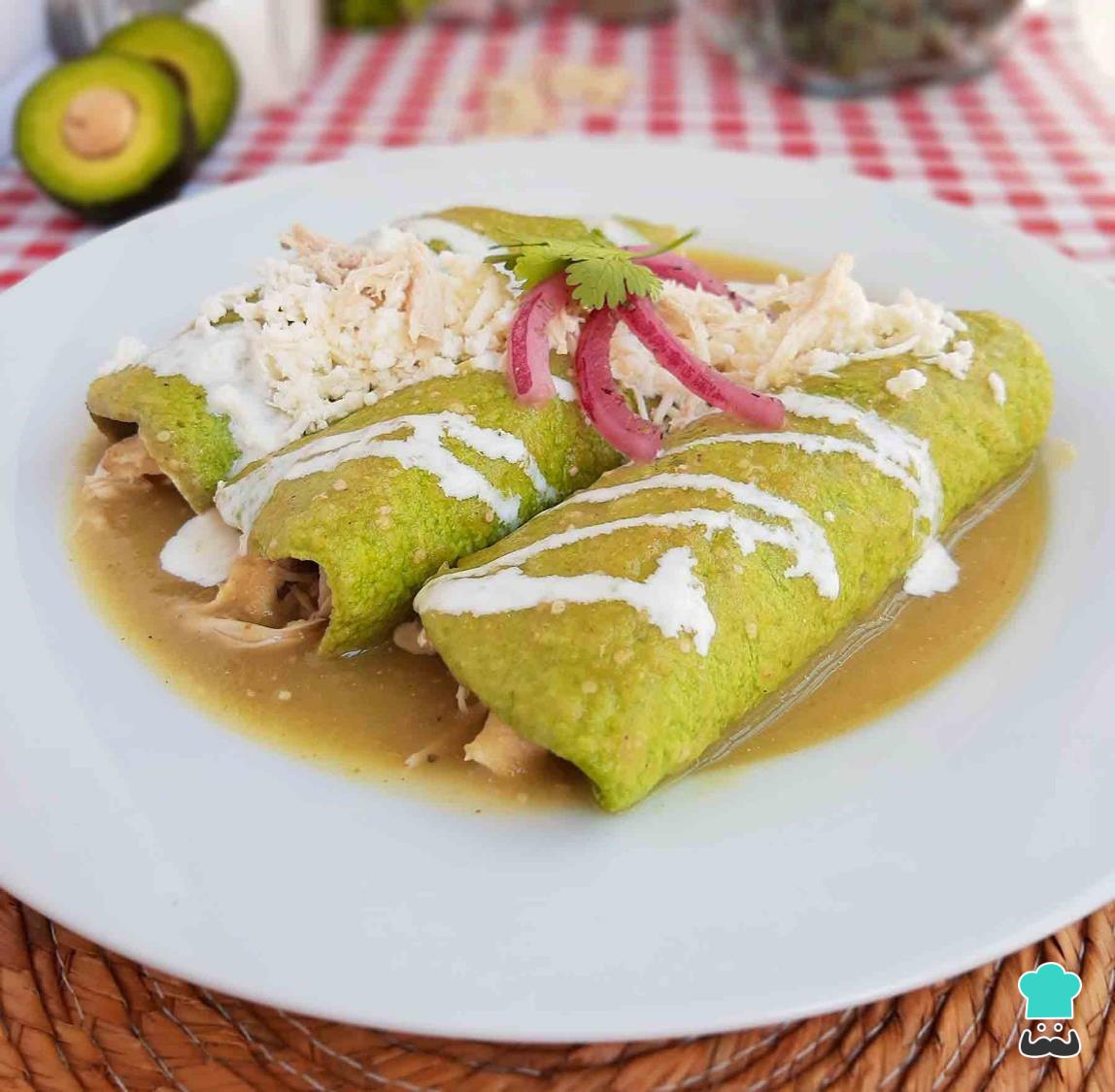 Enchiladas Verdes De Pollo Mexicanas Enchiladas Verdes De Pollo Mexicanas