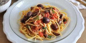 Receta de Tallarines a la puttanesca
