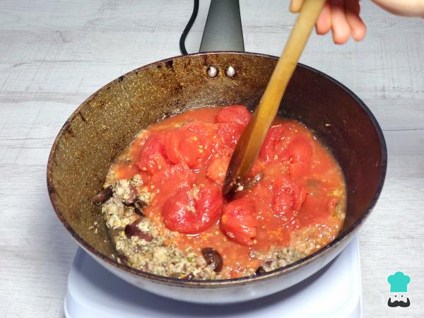 Receta de Tallarines a la puttanesca - Paso 4