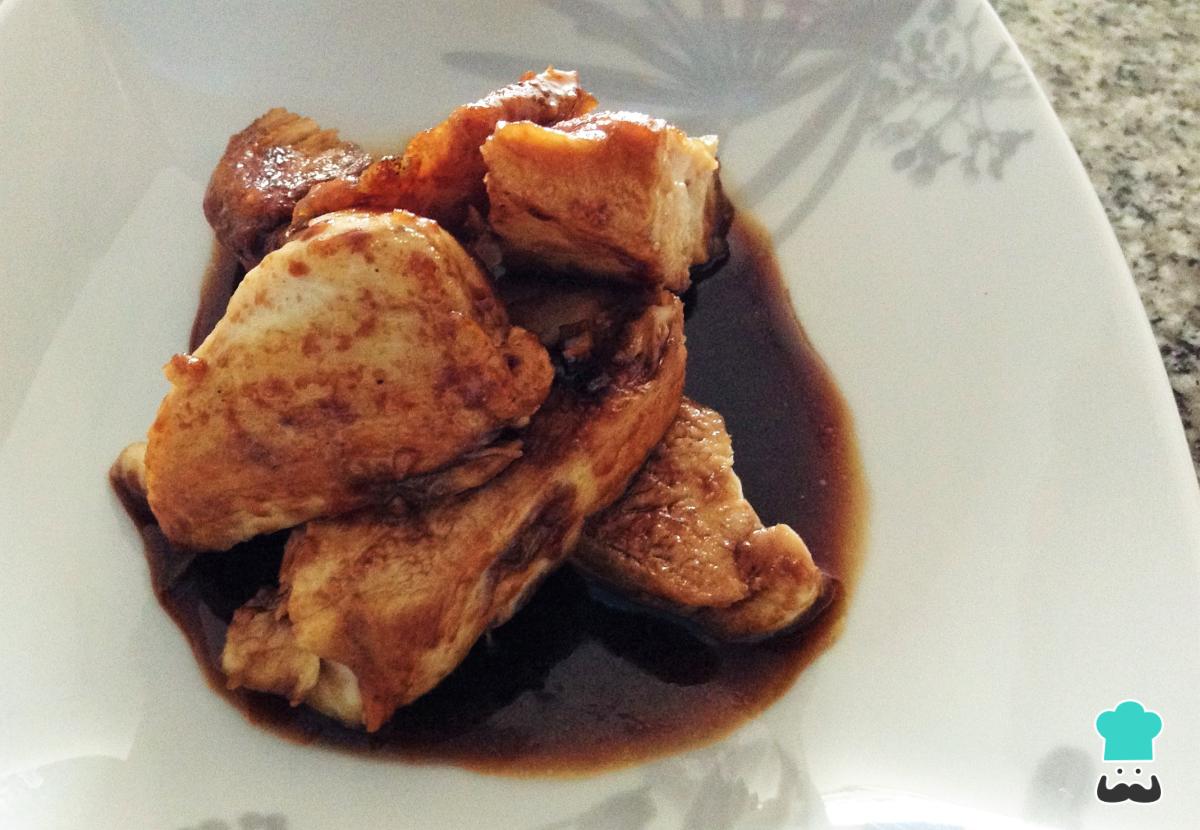 Receta de Pechuga de pollo en salsa de miel y soja