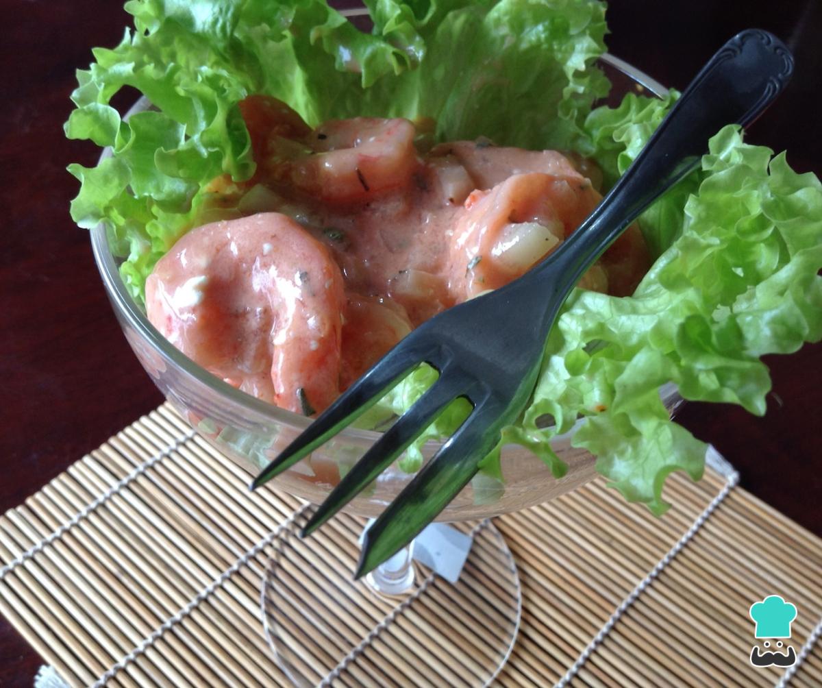 Receta de Cóctel de camarones cubano