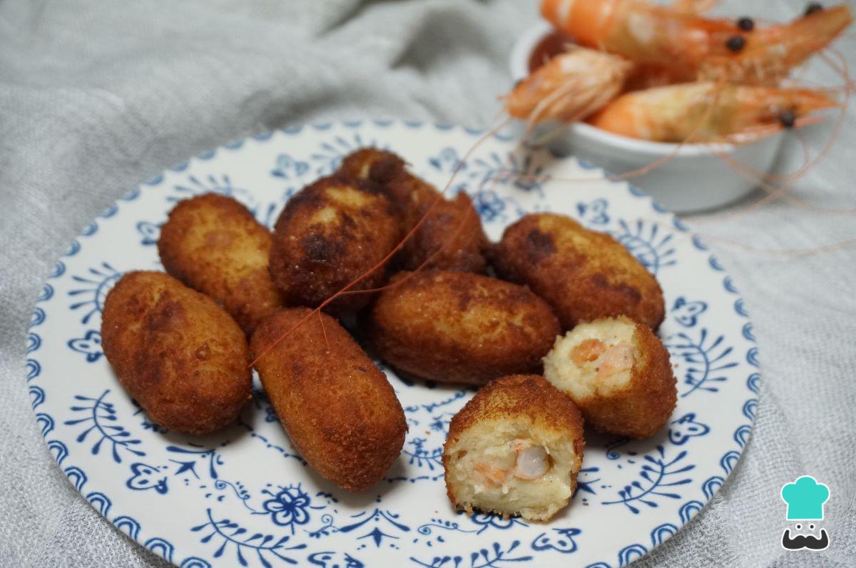 Receta de Croquetas de bacalao y gambas