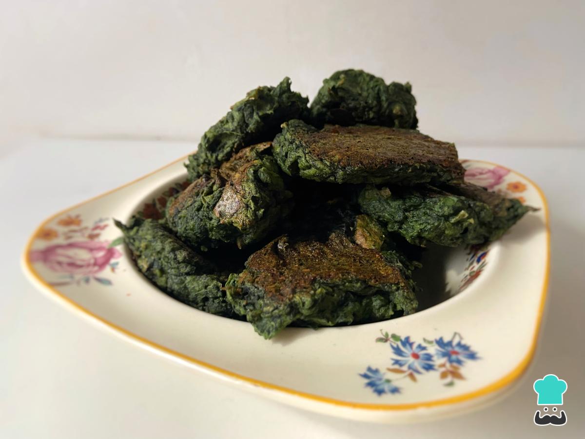 Receta de Torrejas de espinaca sin harina