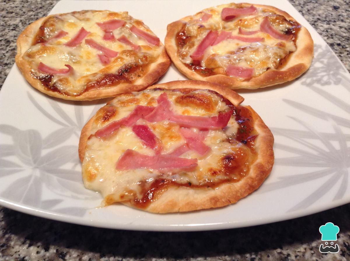 Receta de Minipizza de queso y jamón