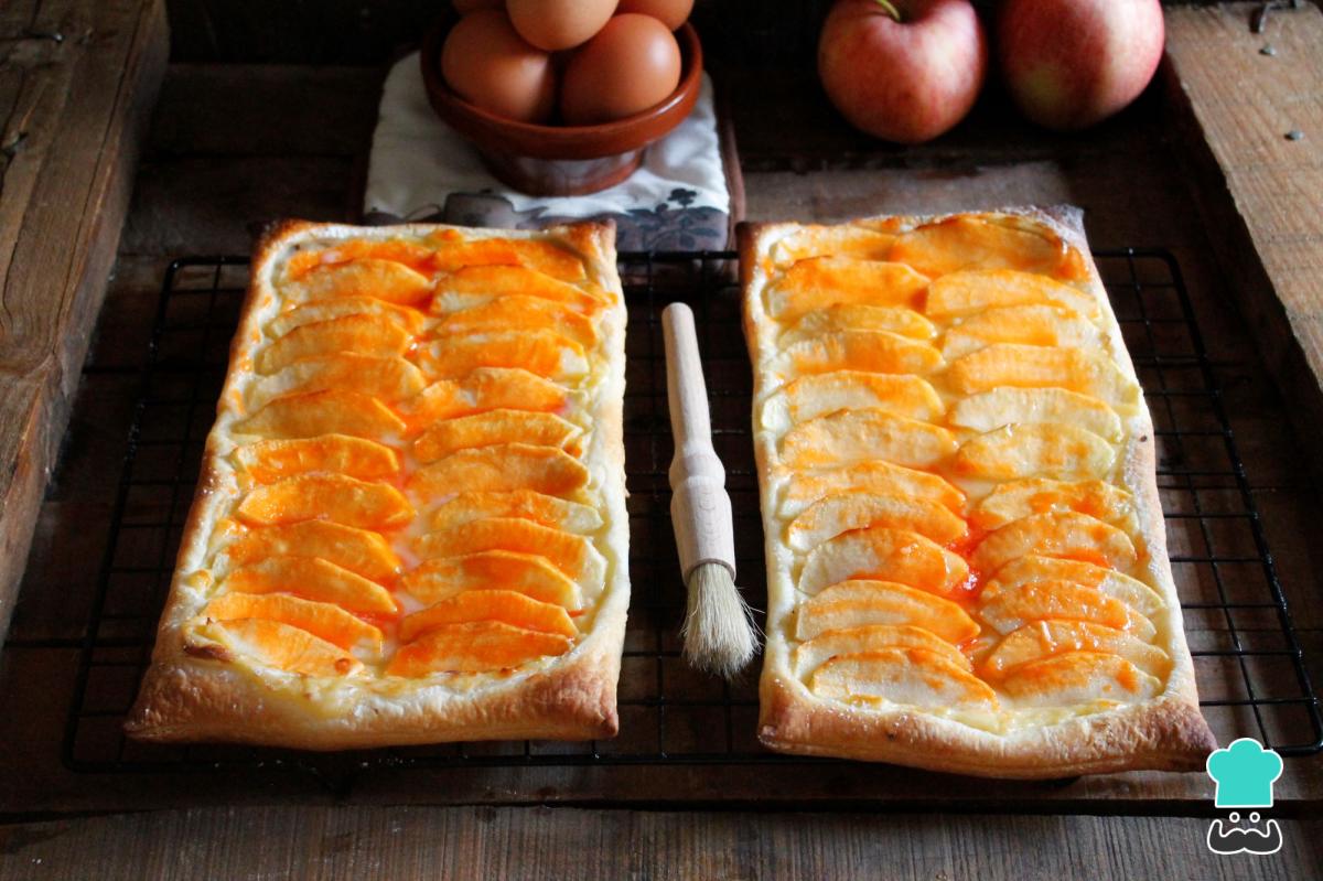 Receta de Tarta de manzana, hojaldre y crema pastelera