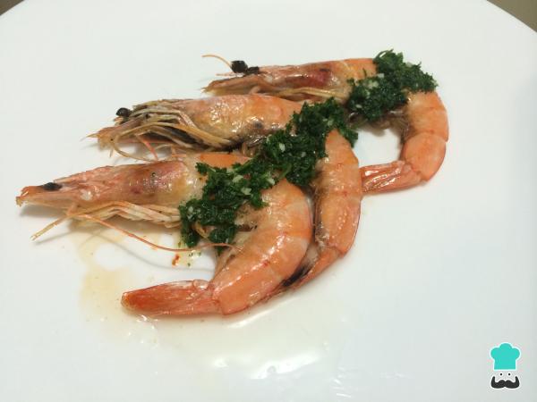 Receta de Gambas al horno