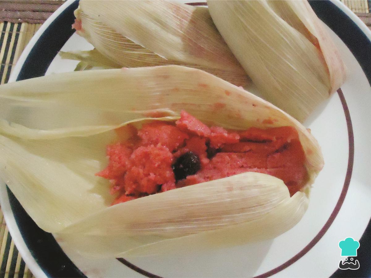 Receta de Tamales de fresa dulces