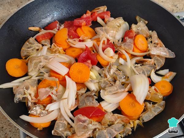Receta de Bisque de camarón - Paso 2
