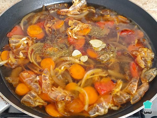 Receta de Bisque de camarón - Paso 4
