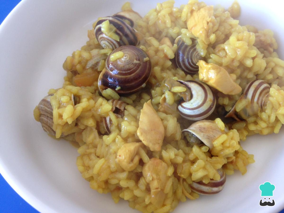 Receta de Arroz con caracoles