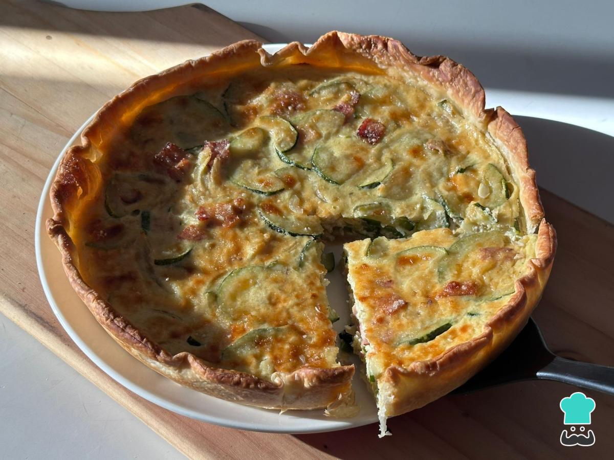 Receta de Quiche de calabacín y bacon