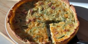Receta de Quiche de calabacín y bacon