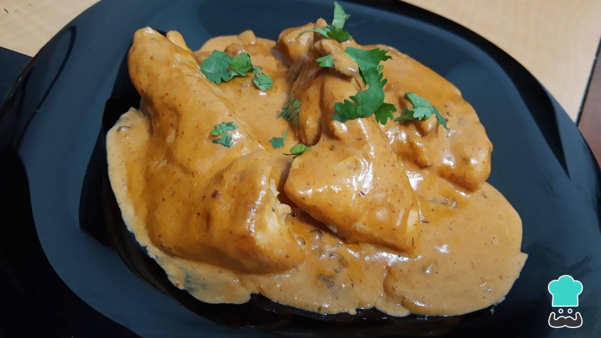 Receta de Pollo en crema de champiñones y chipotle