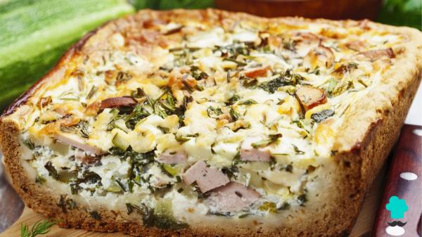 Receta de Pastel de calabacín, jamón York y queso: fácil, cremoso y perfecto para una cena - Paso 7
