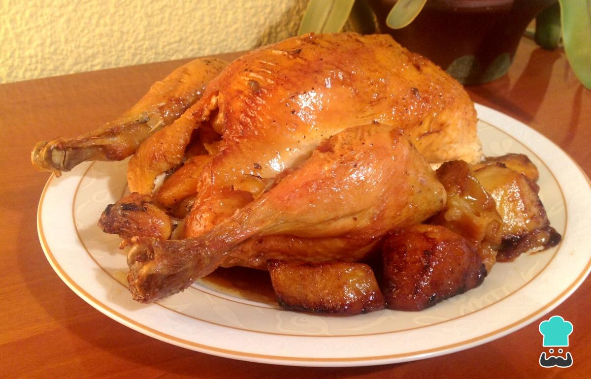 Receta de Pavo asado entero relleno de manzana