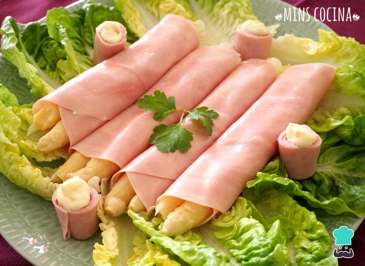 Receta de Rollitos de jamón y espárragos
