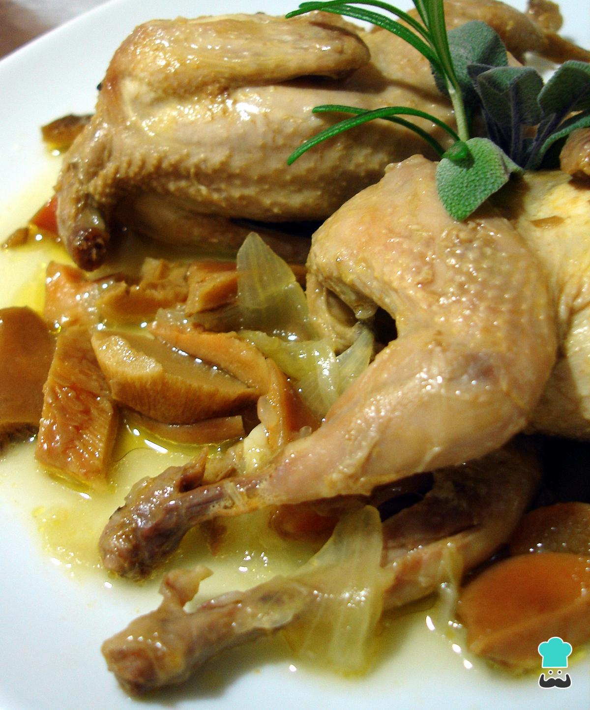 Receta de Codornices estofadas