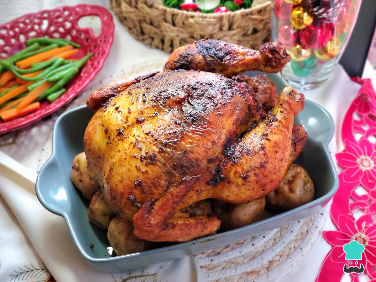 Receta de Pavita rellena al horno