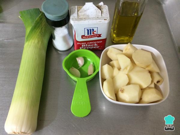 Receta de Vichyssoise vegana - Paso 1