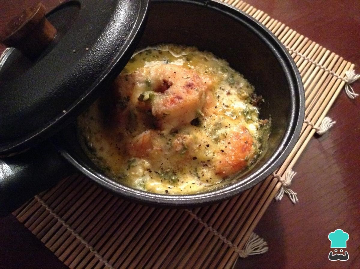 Receta de Langostinos gratinados