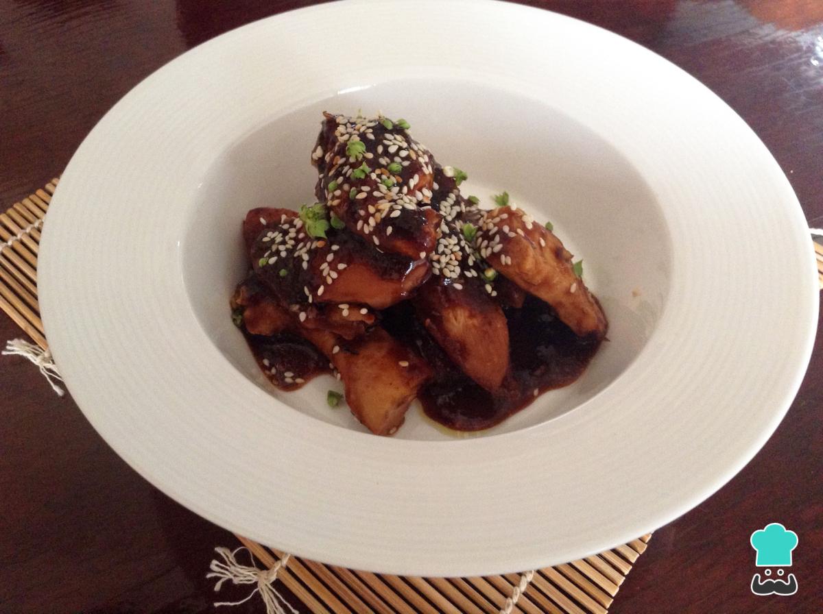 Receta de Pollo con miel y ajonjolí