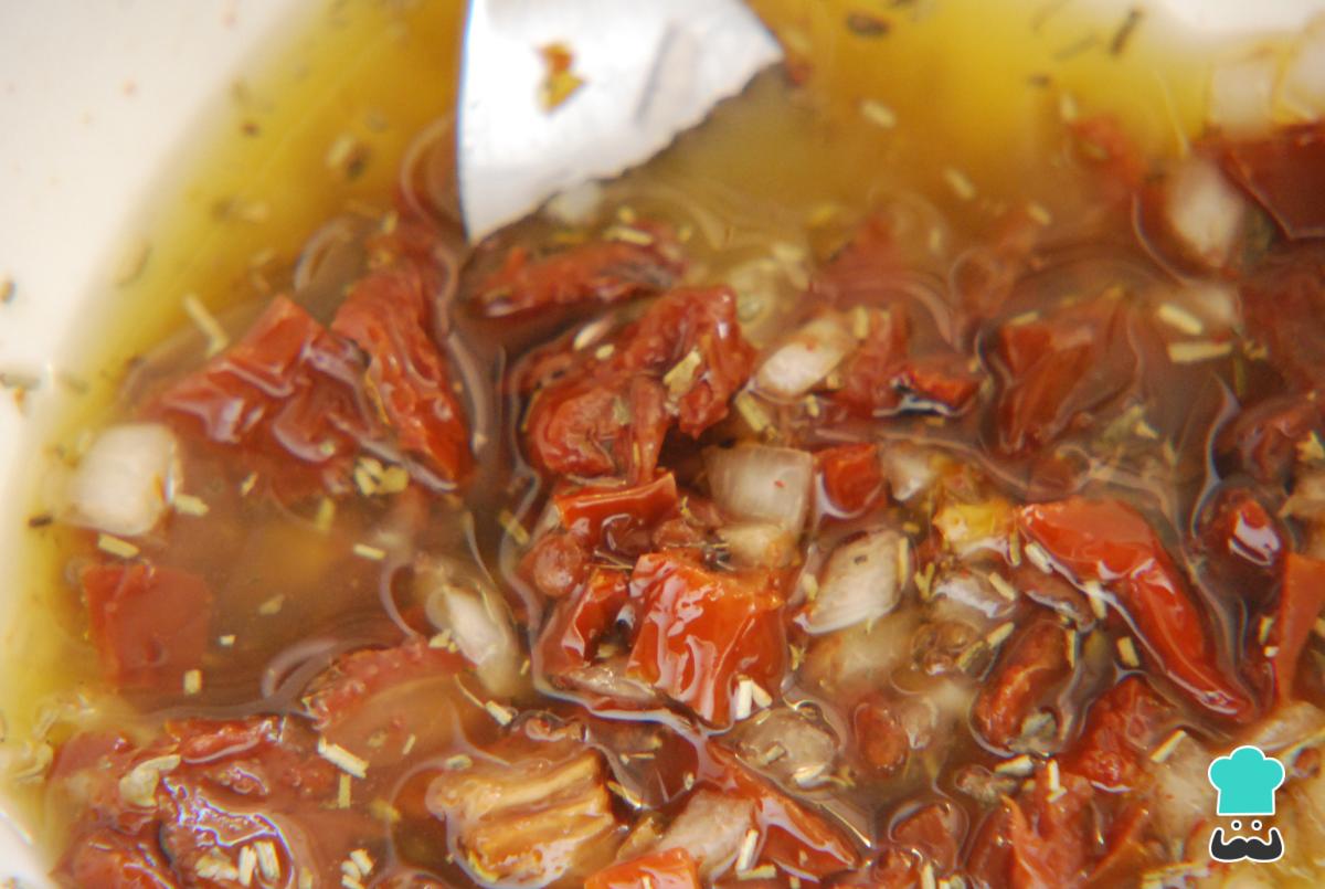 Receta de Vinagreta de tomates secos