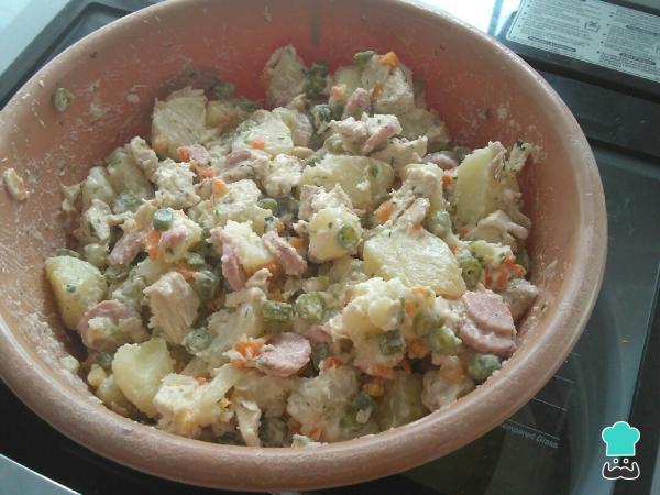 Receta de Ensalada rusa con Patacones - Paso 5