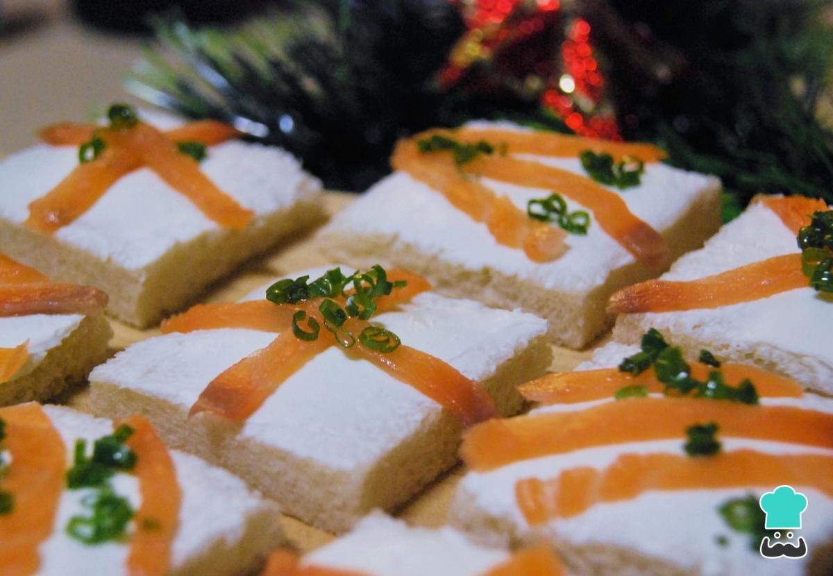 Receta de Aperitivos fríos de salmón ahumado